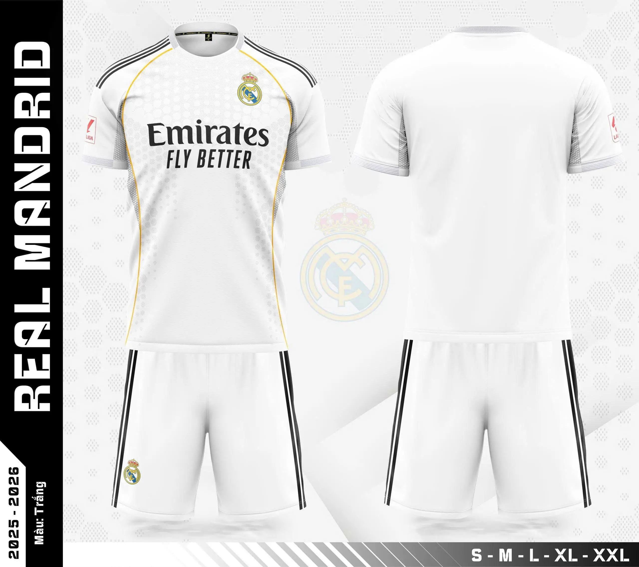 Áo bóng đá PSG đen -  Real Trắng 25 -26 🔒 Click vào để xem thêm nhiều màu