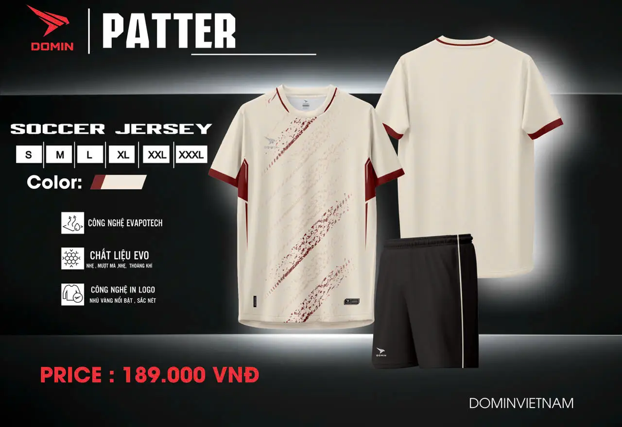 ÁO BÓNG ĐÁ Mẫu mới PATTER 🔒 Click vào để xem thêm nhiều màu